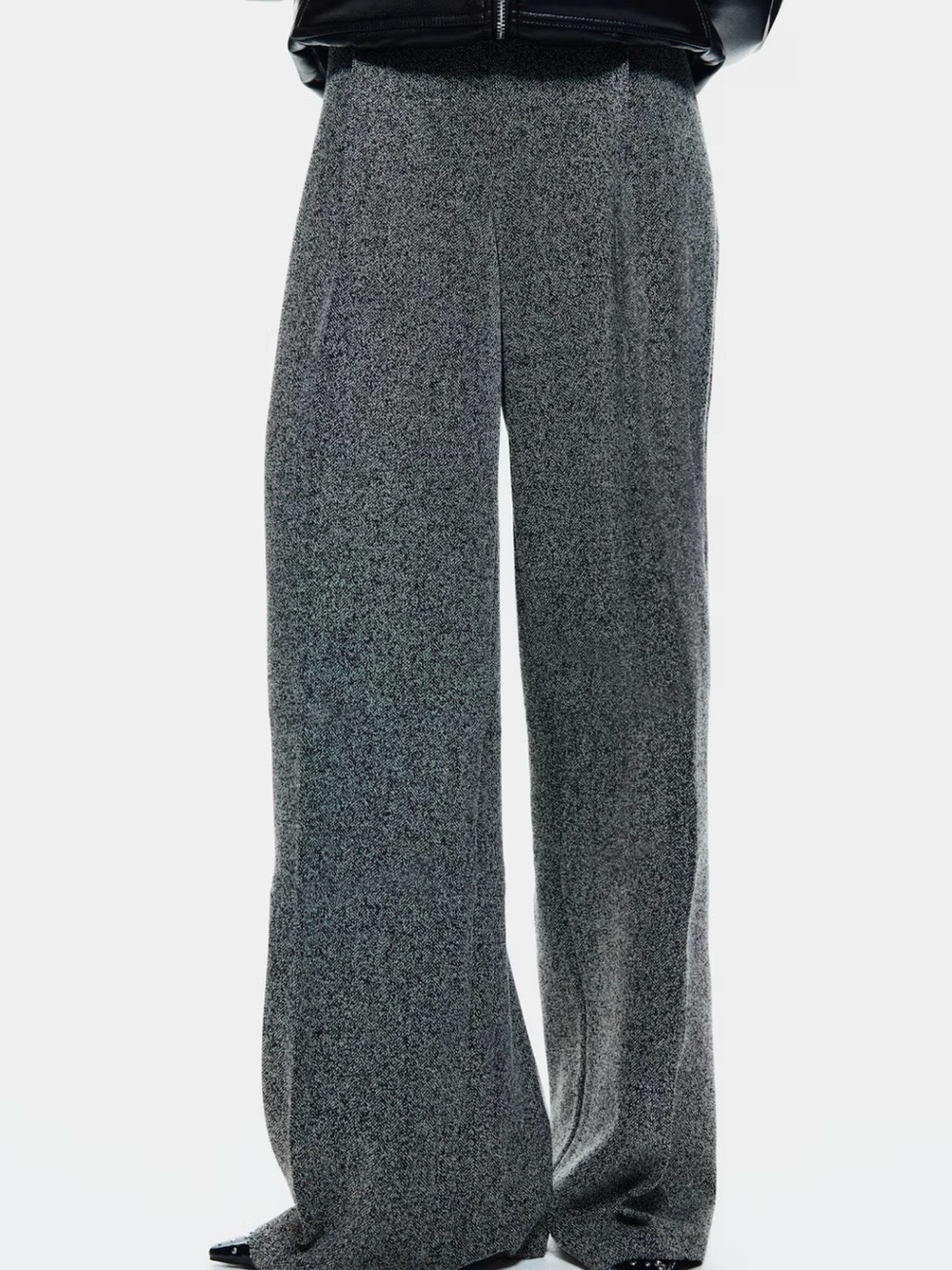 H&M Wide Leg Knit Pants - Gray
